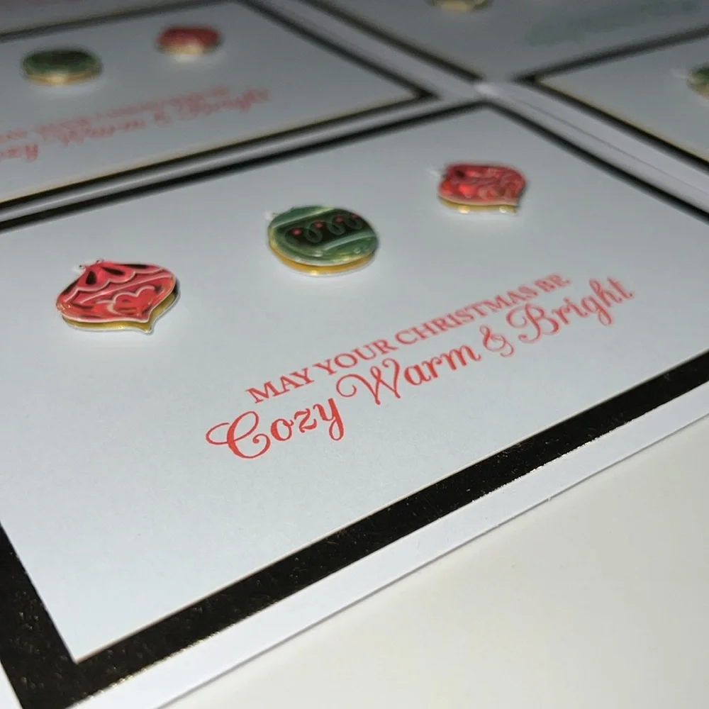 Handmade Christmas and Holiday Cards Set of 15 5”x7” Includes Envelopes